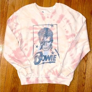 David Bowie tie dye sweatshirt NWT size small